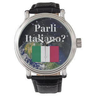 Do you speak Italian? in Italian. Flag & Earth Watch