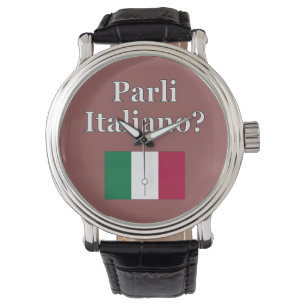 Do you speak Italian? in Italian. Flag Watch
