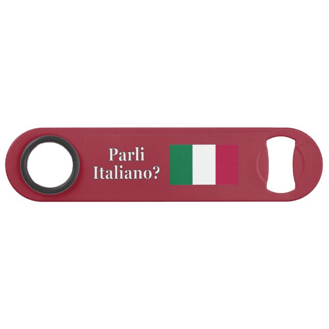 Do you speak Italian? in Italian. Flag wf (Front (Horizontal))