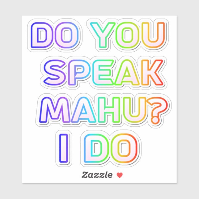 Do you speak mahu (Sheet)