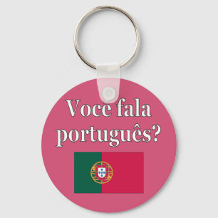 Do you speak Portuguese? in Portuguese. Flag Key Ring