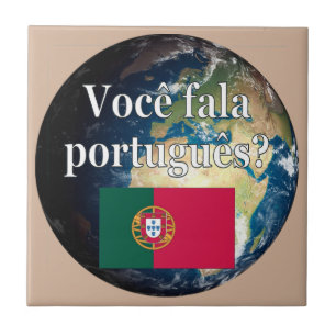 Do you speak Portuguese? Portuguese. Flag & Earth Tile