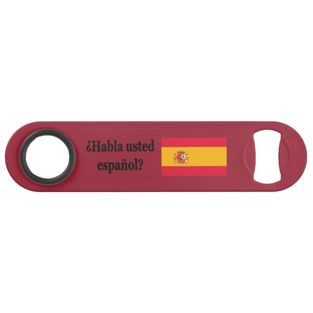 Do you speak Spanish? in Spanish. Flag bf (Front (Horizontal))