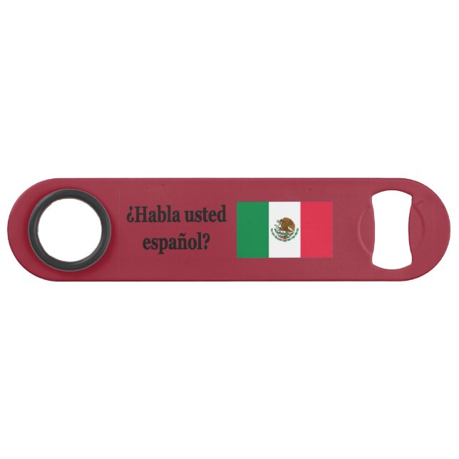 Do you speak Spanish? in Spanish. Flag bf (Front (Horizontal))