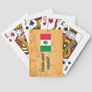 Do you speak Spanish? in Spanish. Flag bf Playing Cards