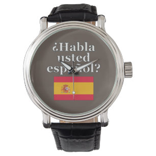 Do you speak Spanish? in Spanish. Flag Watch