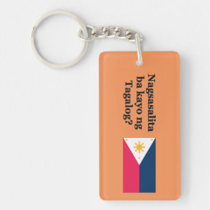 Do you speak Tagalog? in Tagalog. Flag bf Key Ring