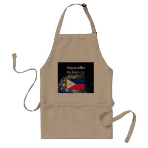 Do you speak Tagalog? in Tagalog. Flag & Earth Standard Apron