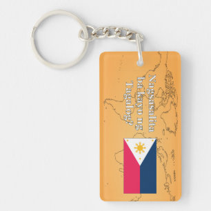 Do you speak Tagalog? in Tagalog. Flag wf Key Ring