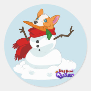 Do You Wanna Build a...Corgi? Stickers! Classic Round Sticker