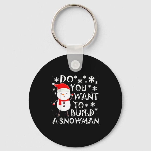 Do You Want To Build A Snowman Sweet Snowman Chris Key Ring (Front)