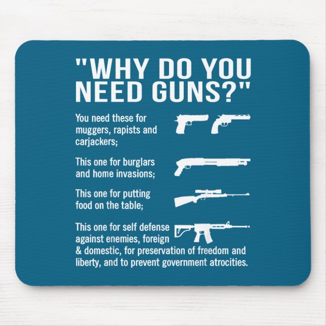 Do You Why Need Guns 1 Mouse Pad (Front)