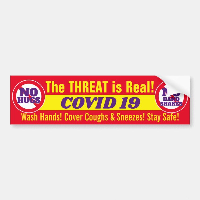 Do YOUR Part: COVID 19 ( Red ) Bumper Sticker (Front)