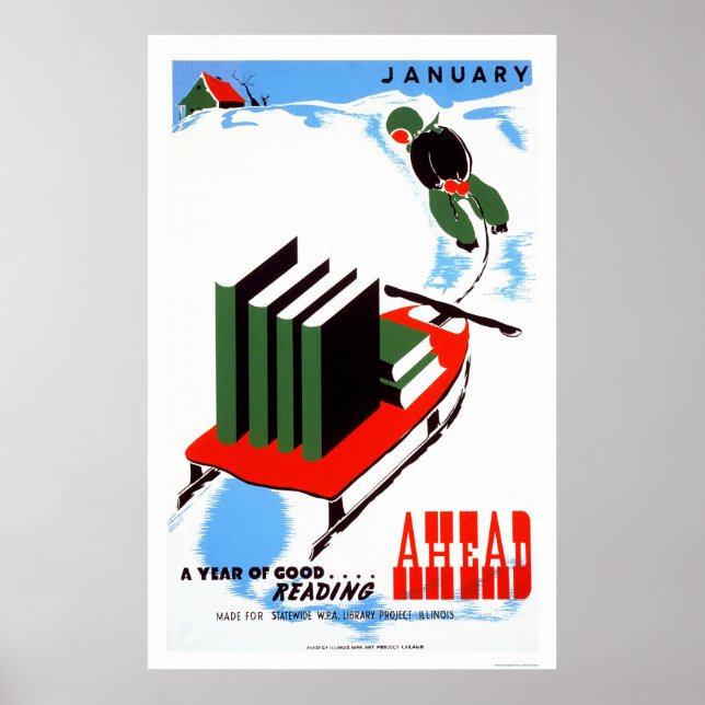 Do Your Reading Snow 1938 WPA Poster (Front)