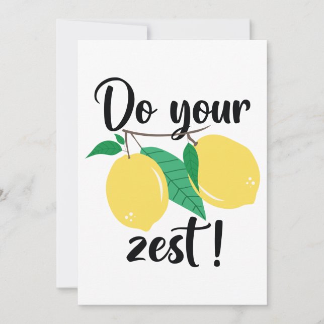 Do Your Zest Thank You Card (Front)