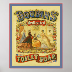 Dobbins Medicated Toilet Soap ~ Vintage Ad Poster