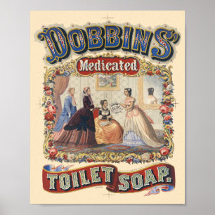 Dobbins' medicated toilet soap Vintage Poster 1869