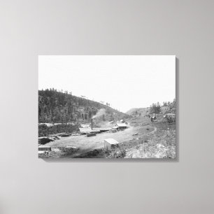 Dobbin's Saw Mill in the Black Hills Photograph Canvas Print