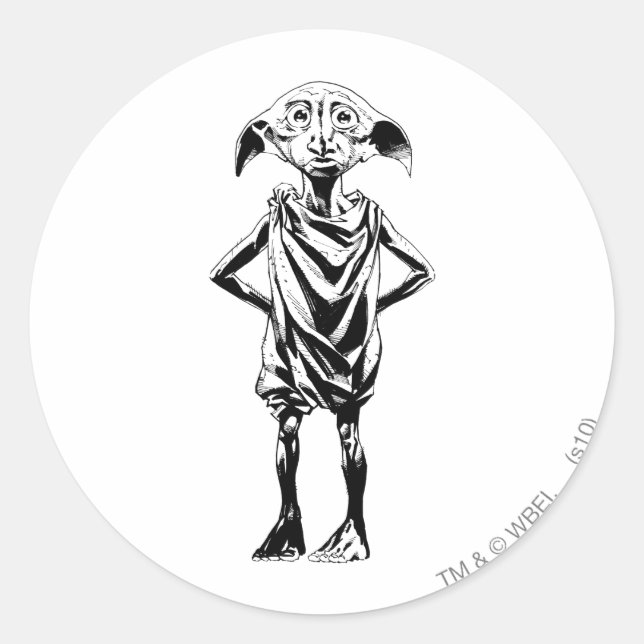 Dobby 2 classic round sticker (Front)
