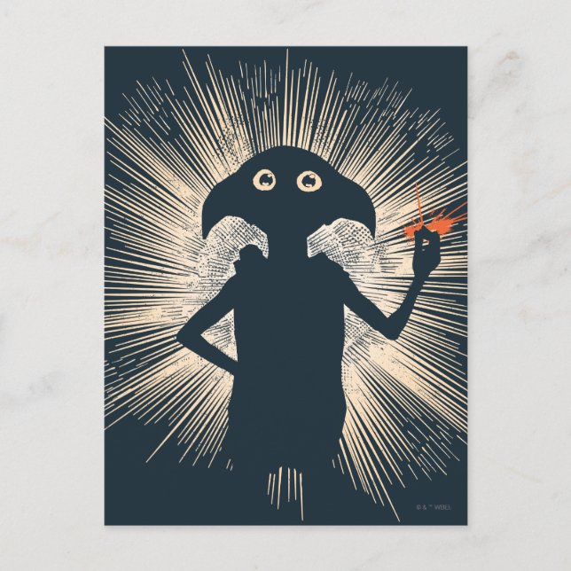 Dobby Casting Magic Postcard (Front)
