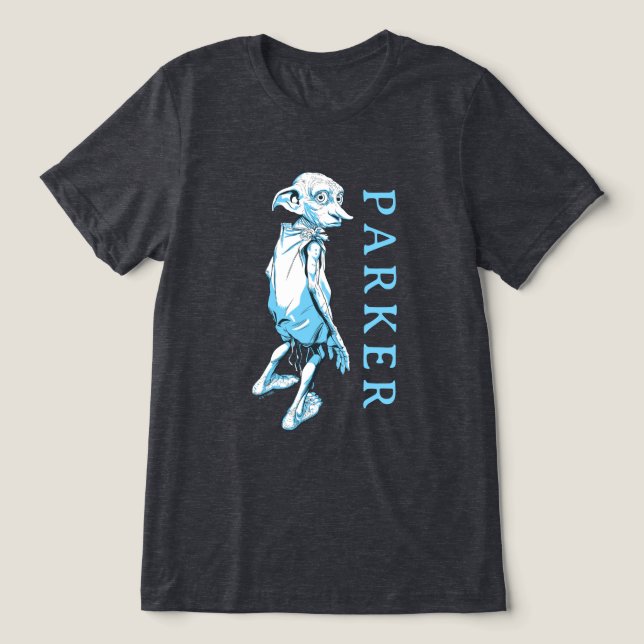 Dobby Looking Over Magical Tri-Blend Shirt (Design Front)
