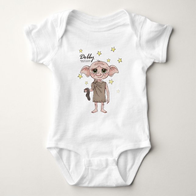 Dobby Watercolor Character Art Baby Bodysuit (Front)