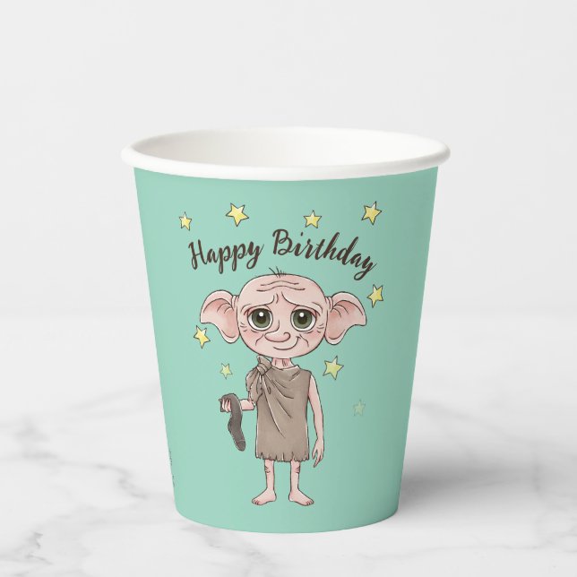 Dobby Watercolor Character Art Paper Cups (Front)