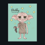 Dobby Watercolor Character Art Postcard<br><div class="desc">Celebrate one of the wizarding world’s most beloved characters with this adorable Dobby illustration. Featuring the loyal house-elf holding his iconic sock, this charming artwork captures Dobby’s big-hearted spirit, wide-eyed innocence, and unforgettable bravery. Rendered in a soft, storybook-inspired style with warm, gentle details, the design highlights Dobby’s expressive eyes and...</div>
