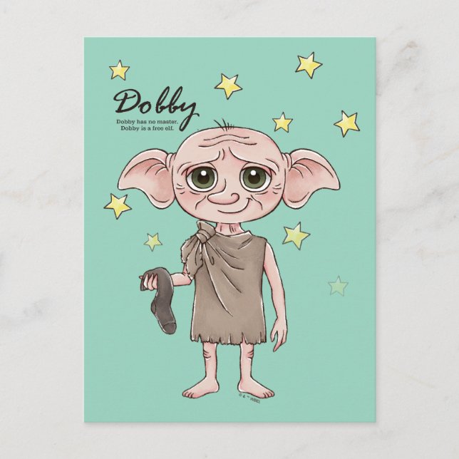 Dobby Watercolor Character Art Postcard (Front)