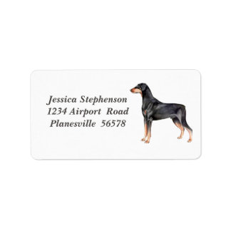 Doberman address label