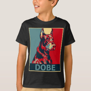 Doberman Aesthetic Dog Portrait Dobe Hope style T- T-Shirt