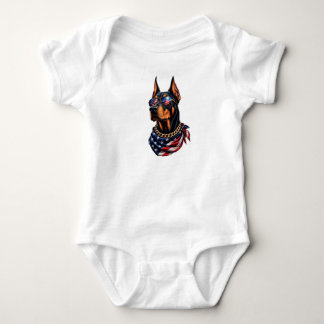 Doberman Babe Baby Bodysuit