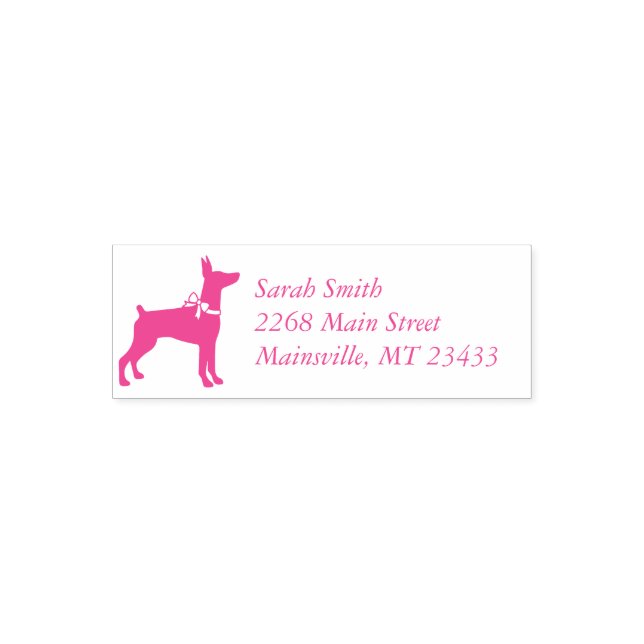 Doberman Baby Shower Dog Self-inking Stamp (Design)