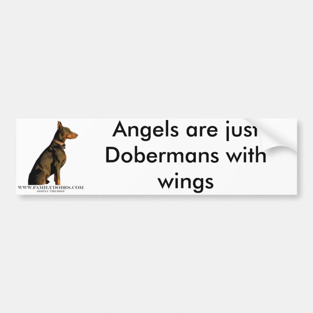 doberman bumper sticker (Front)