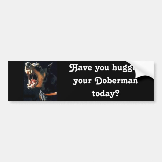 Doberman Bumper Sticker (Front)