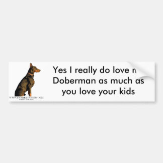 doberman bumper sticker