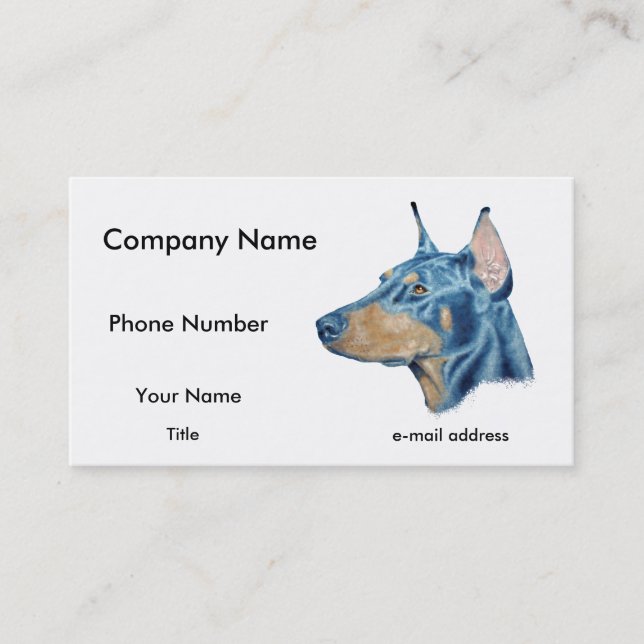 Doberman Business Card (Front)