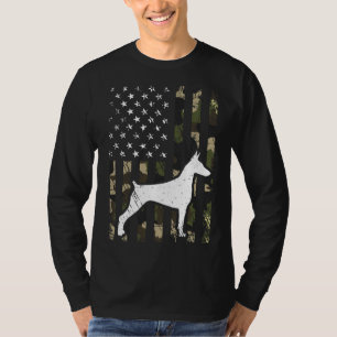 Doberman Camouflage Usa Flag T-Shirt
