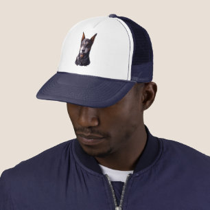 Doberman Cap Custom Doberman Pinscher Trucker Hat