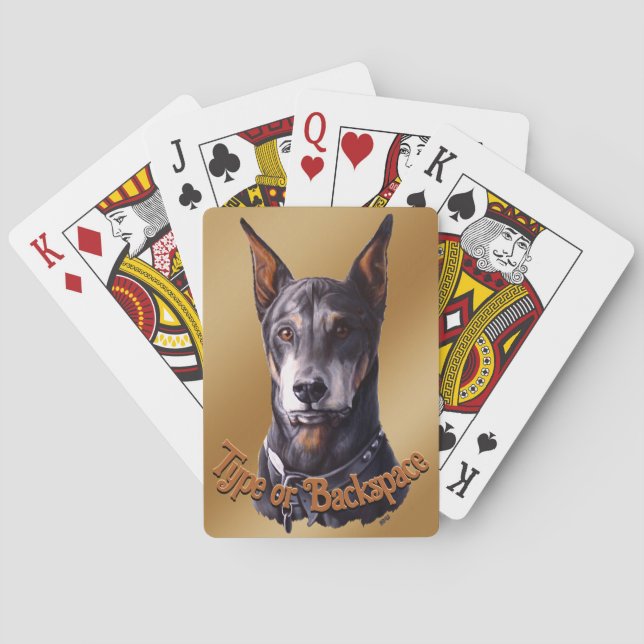 Doberman Cards Doberman Pinscher Playing Cards (Back)