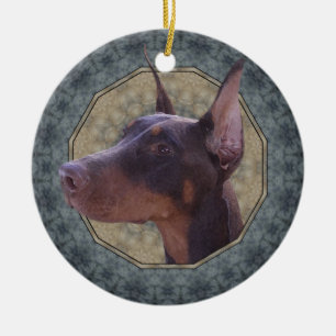 Doberman Ceramic Tree Decoration