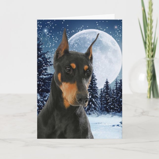 Doberman Christmas Card (Front)
