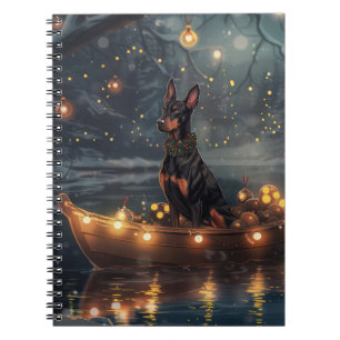 Doberman Christmas Festive Voyage Notebook