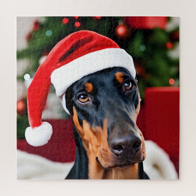 Doberman Christmas Jigsaw Puzzle (Vertical)