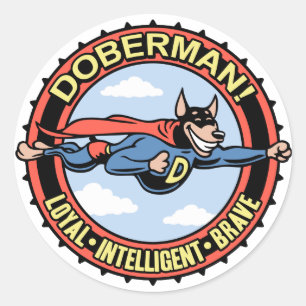 Doberman! Classic Round Sticker