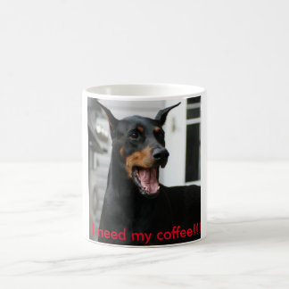 Doberman coffee cup. mug