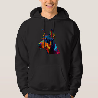 Doberman  Colorful Pop Doberman Pinscher Hoodie