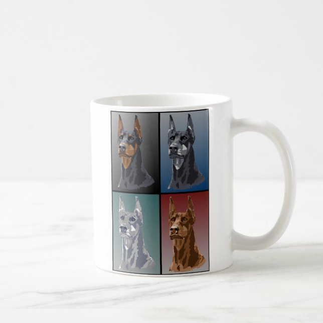 Doberman Colours Coffee Mug (Right)
