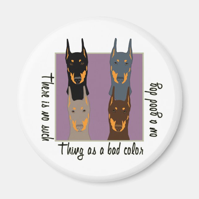 Doberman colours magnet (Front)