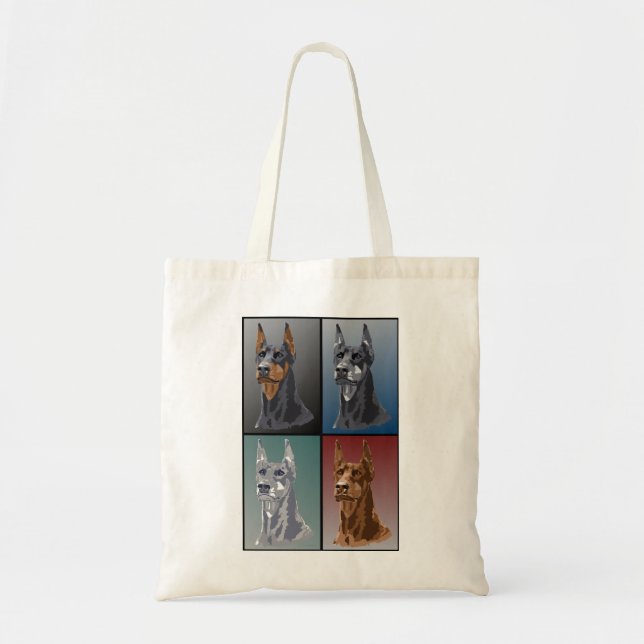 Doberman Colours Tote Bag (Front)
